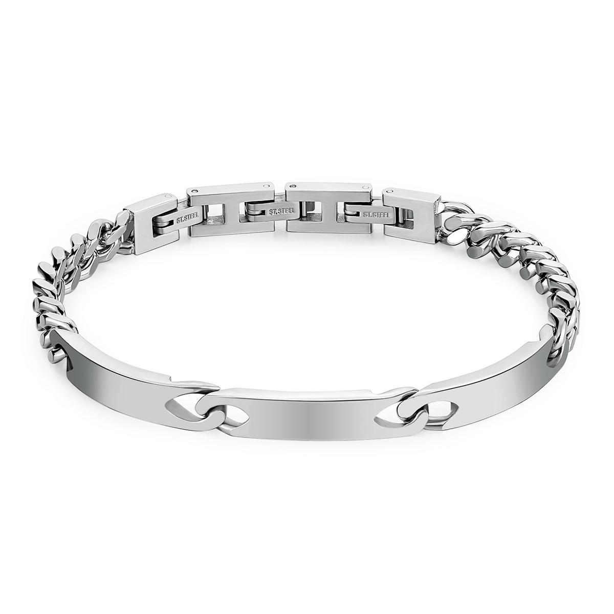 PULSERA BROSWAY PLATEADA HOMBRE BUL59 - 1