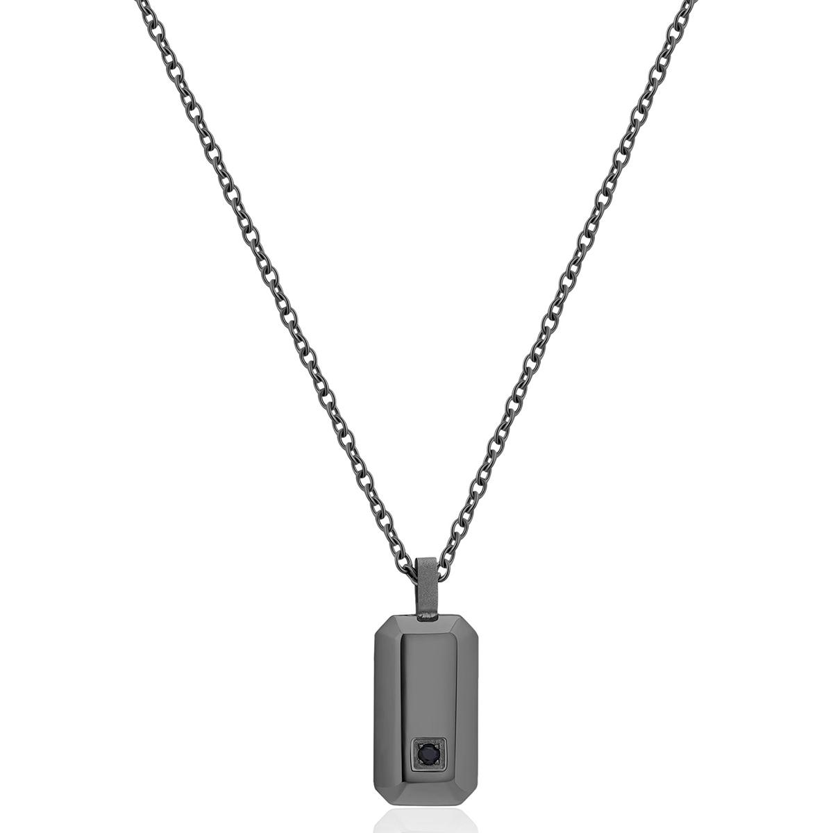 COLLAR BROSWAY PLOMO HOMBRE BGF02 - 1