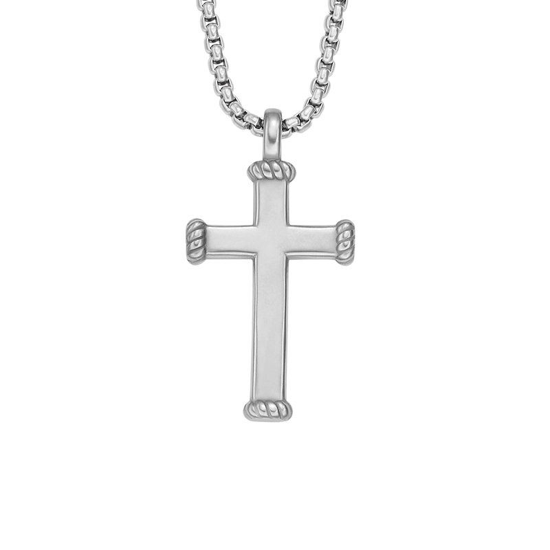 COLLAR FOSSIL  JF04401040 PLATEADO HOMBRE - 2
