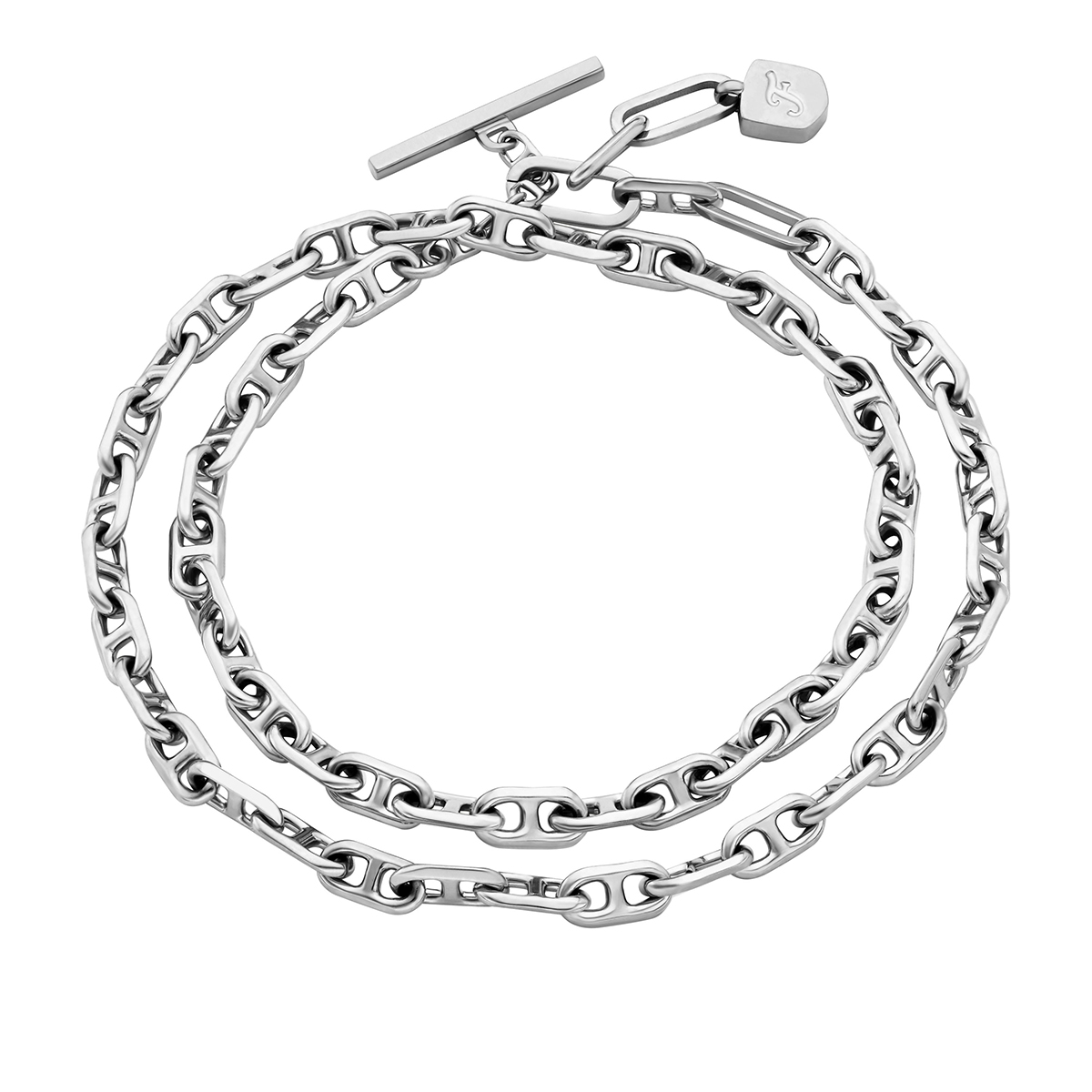 PULSERA DOBLE FOSSIL  JA7245040 PLATEADO MUJER - 1