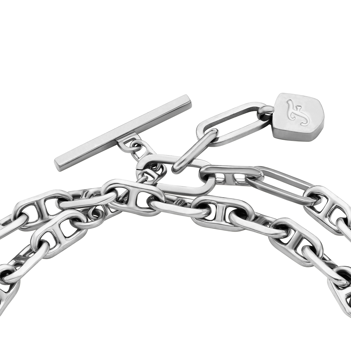 PULSERA DOBLE FOSSIL  JA7245040 PLATEADO MUJER - 3