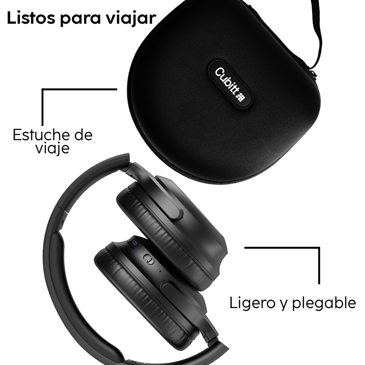AUDIFONOS CUBITT CTANC-1 UNISEX NEGRO - 2