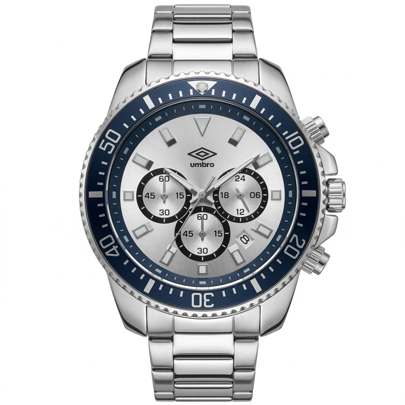 RELOJ ANALOGO HOMBRE UMBRO PLUS PLATEADO UMBP-1500-104 - 1