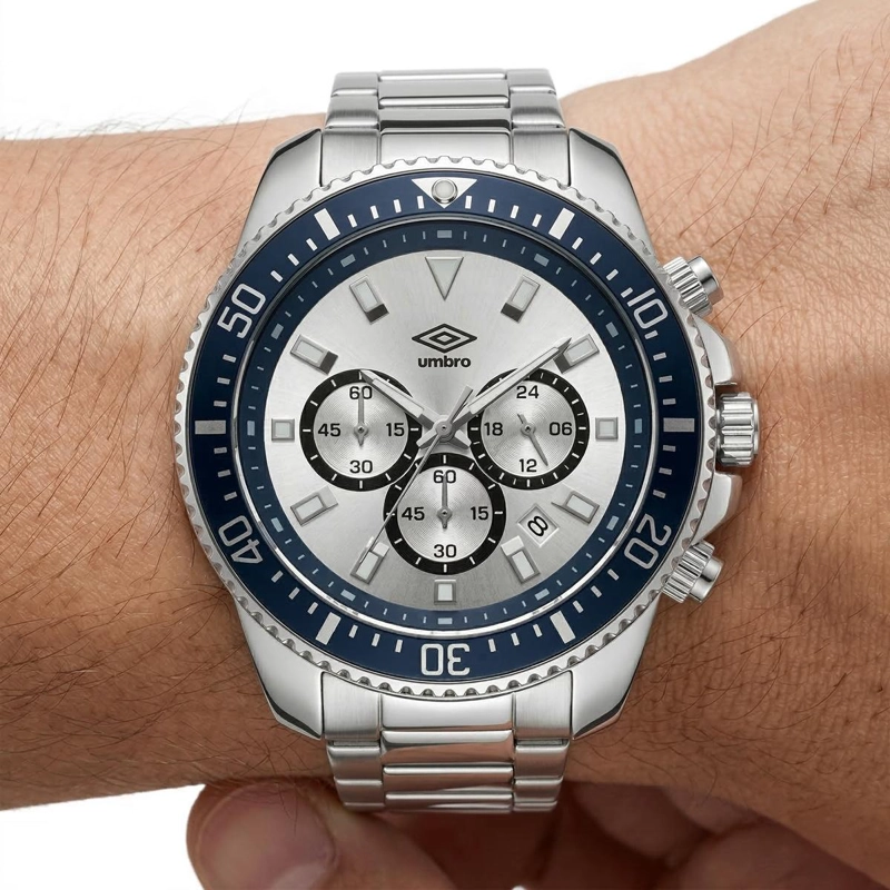 RELOJ ANALOGO HOMBRE UMBRO PLUS PLATEADO UMBP-1500-104 - 4