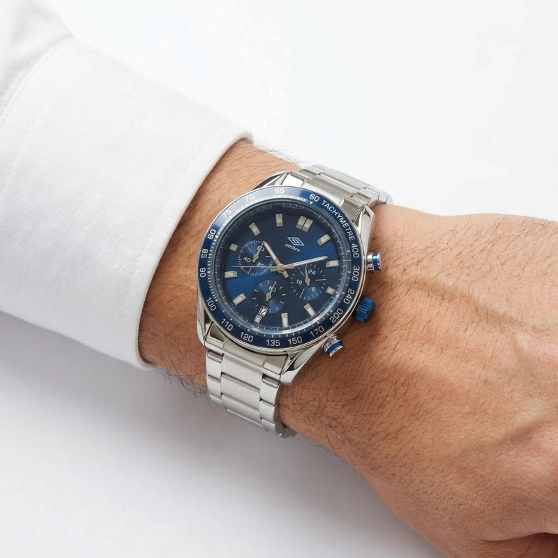 RELOJ ANALOGO HOMBRE UMBRO PLUS PLATEADO UMBP-1500-116 - 4