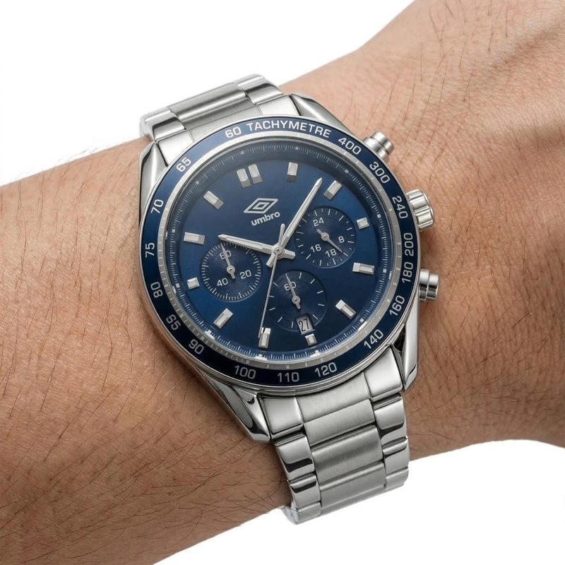 RELOJ ANALOGO HOMBRE UMBRO PLUS PLATEADO UMBP-1500-118 - 4