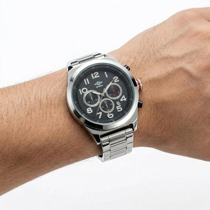 RELOJ ANALOGO HOMBRE UMBRO PLUS PLATEADO UMBP-1500-122 - 3