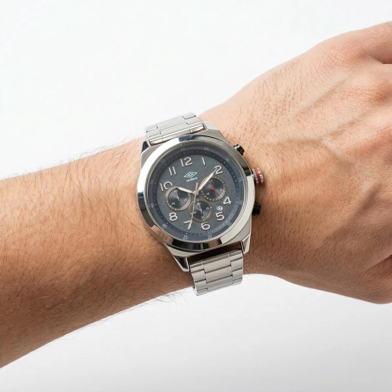 RELOJ ANALOGO HOMBRE UMBRO PLUS PLATEADO UMBP-1500-124 - 3