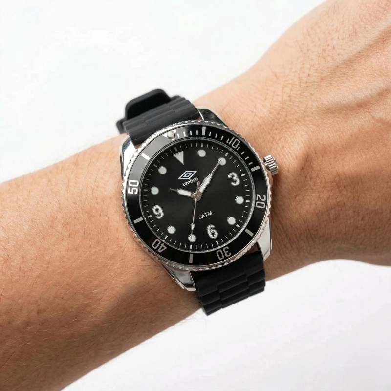 RELOJ ANALOGO HOMBRE UMBRO PLUS NEGRO UMBP-1500-140 - 5