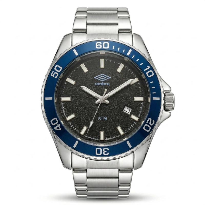 RELOJ ANALOGO HOMBRE UMBRO PLUS PLATEADO UMBP-1500-141 - 2