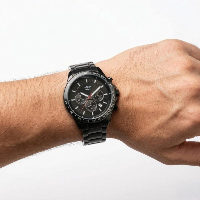 RELOJ ANALOGO HOMBRE UMBRO PLUS NEGRO UMBP-1500-158 - 3