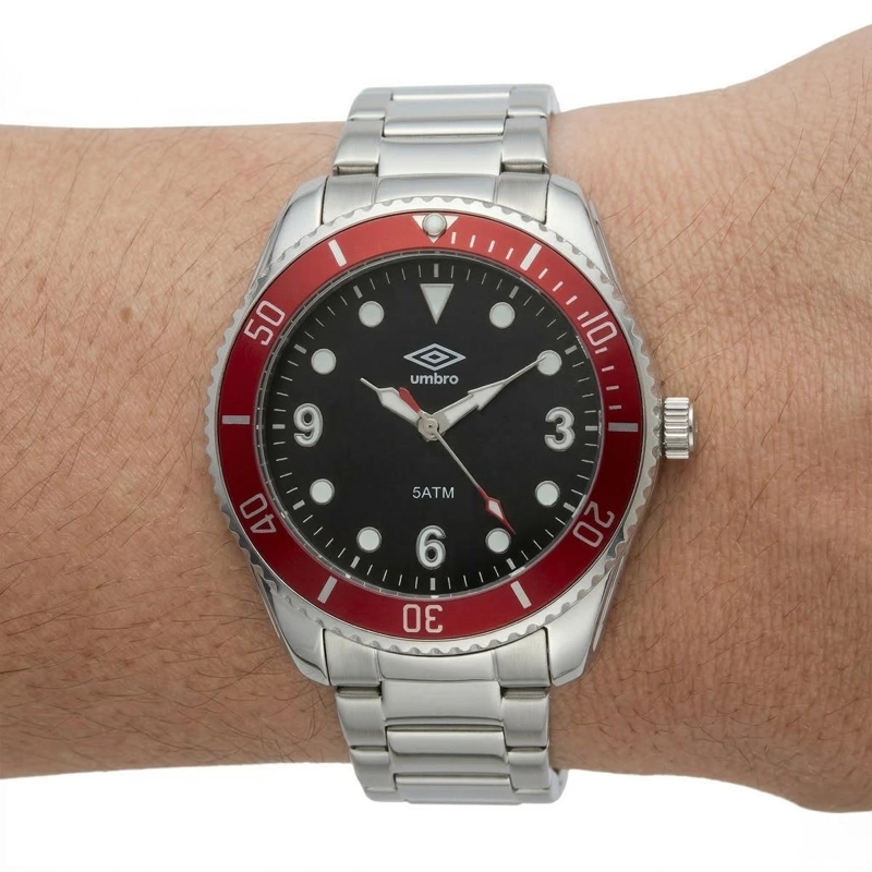 RELOJ ANALOGO HOMBRE UMBRO PLUS PLATEADO UMBP-1500-155 - 4