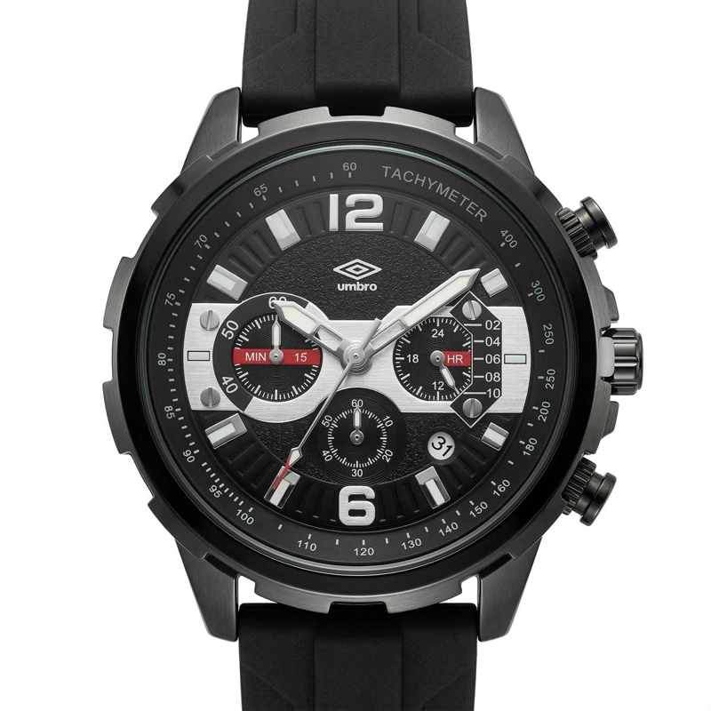 RELOJ ANALOGO HOMBRE UMBRO PLUS NEGRO UMBP-1500-193 - 2