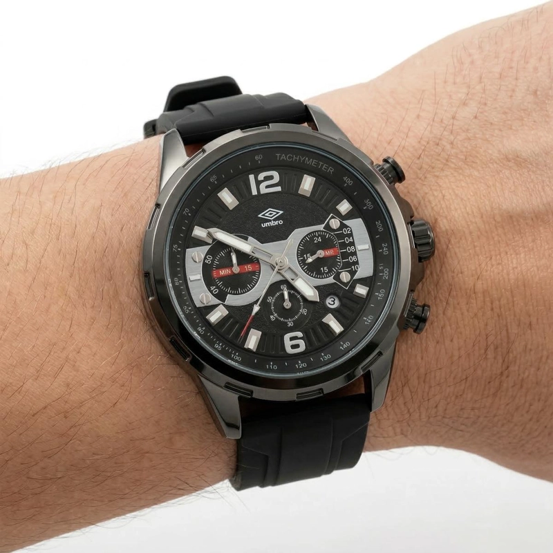 RELOJ ANALOGO HOMBRE UMBRO PLUS NEGRO UMBP-1500-193 - 3