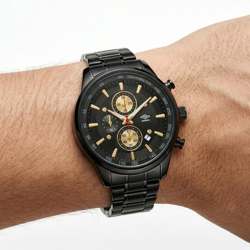 RELOJ ANALOGO HOMBRE UMBRO PLUS NEGRO UMBP-1500-177 - 1