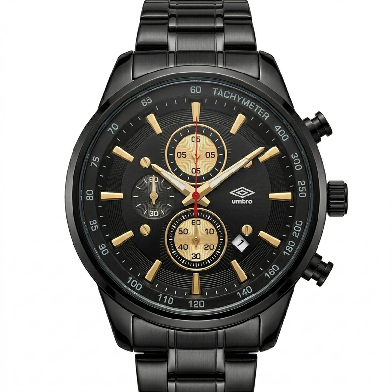 RELOJ ANALOGO HOMBRE UMBRO PLUS NEGRO UMBP-1500-177 - 2