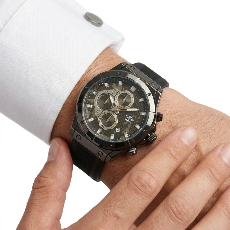 RELOJ ANALOGO HOMBRE UMBRO PLUS NEGRO UMBP-1500-161 - 4