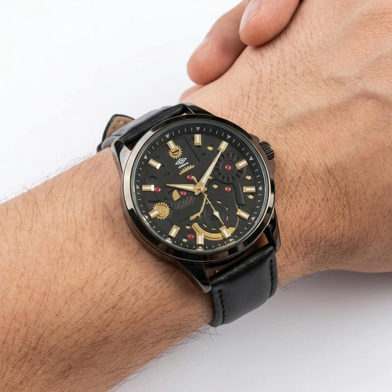 RELOJ ANALOGO HOMBRE UMBRO PLUS NEGRO UMBP-1500-70 - 1