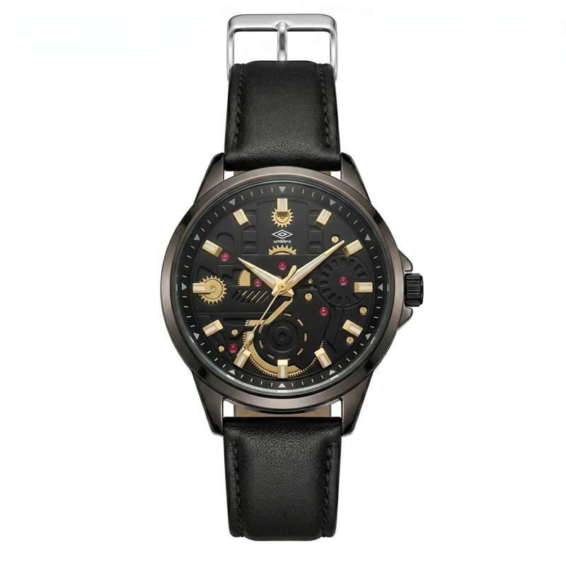 RELOJ ANALOGO HOMBRE UMBRO PLUS NEGRO UMBP-1500-70 - 2