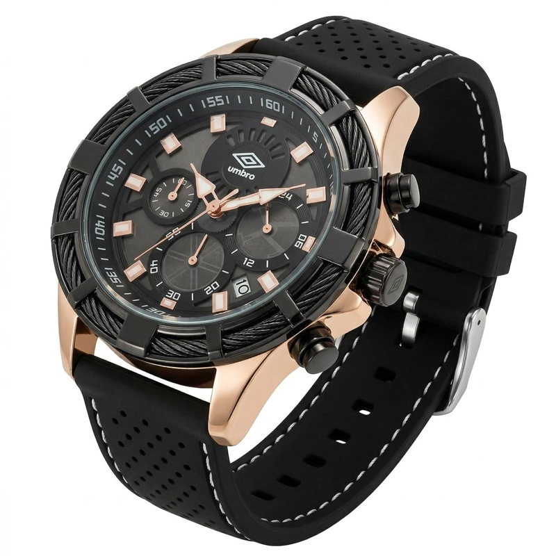 RELOJ ANALOGO HOMBRE UMBRO PLUS NEGRO UMBP-1500-65 - 3