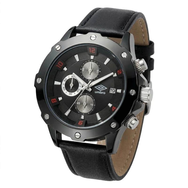 RELOJ ANALOGO HOMBRE UMBRO PLUS NEGRO UMBP-1500-63 - 1