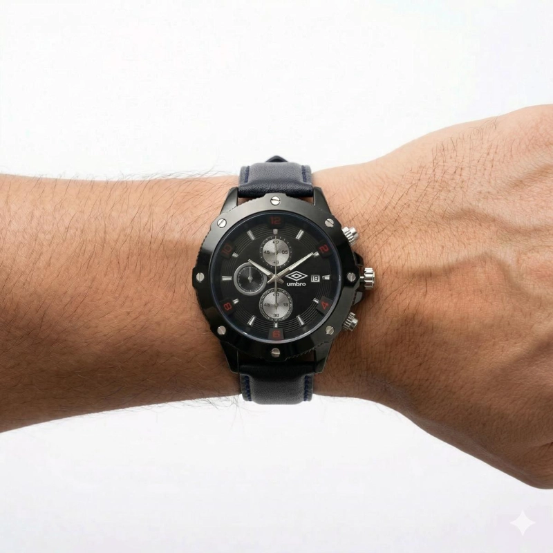 RELOJ ANALOGO HOMBRE UMBRO PLUS NEGRO UMBP-1500-63 - 4