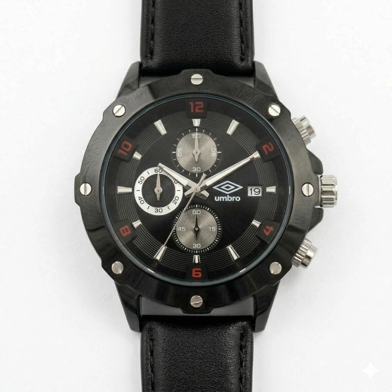 RELOJ ANALOGO HOMBRE UMBRO PLUS NEGRO UMBP-1500-63 - 5