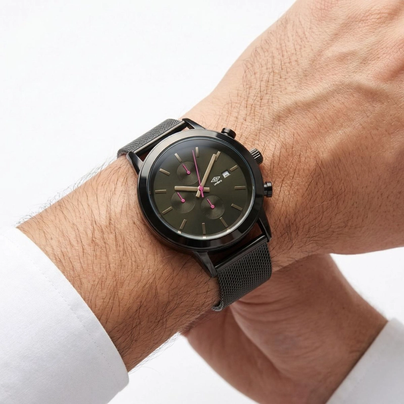 RELOJ ANALOGO HOMBRE UMBRO PLUS NEGRO UMBP-1500-199 - 1