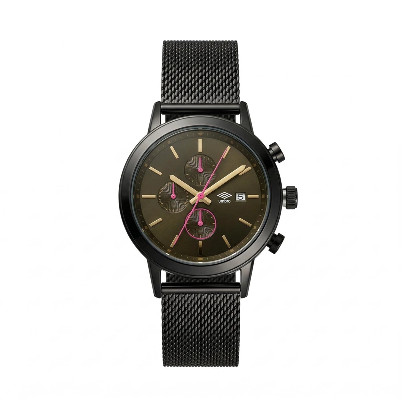 RELOJ ANALOGO HOMBRE UMBRO PLUS NEGRO UMBP-1500-199 - 2