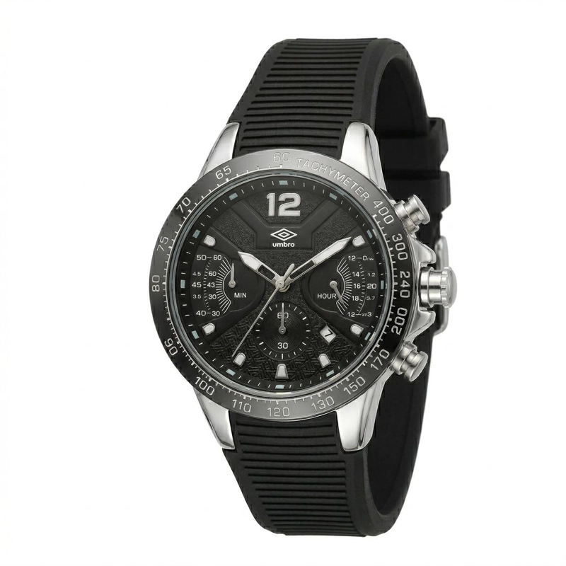 RELOJ ANALOGO HOMBRE UMBRO PLUS NEGRO UMBP-1500-95 - 1