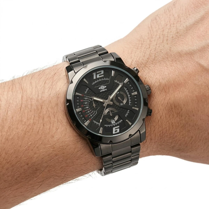 RELOJ ANALOGO HOMBRE UMBRO PLUS NEGRO UMBP-1500-81 - 4