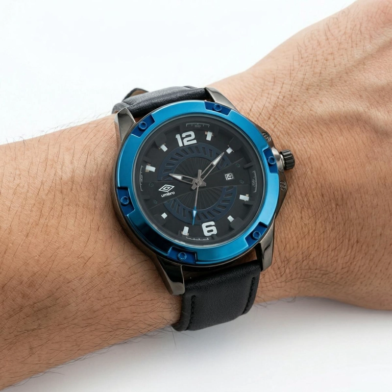 RELOJ ANALOGO HOMBRE UMBRO PLUS NEGRO UMBP-1500-75 - 4