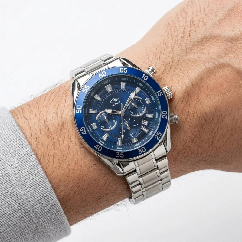 RELOJ ANALOGO HOMBRE UMBRO PLUS PLATEADO UMBP-1500-180 - 3