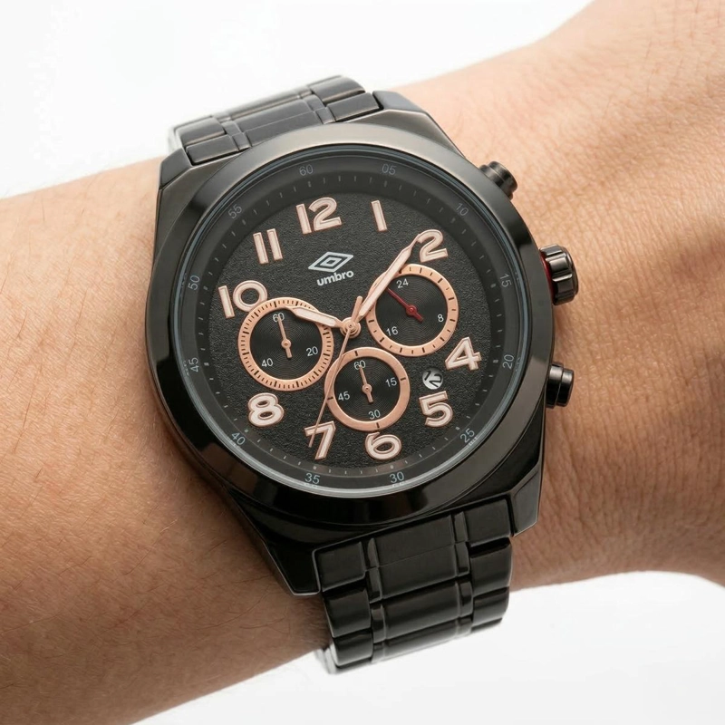 RELOJ ANALOGO HOMBRE UMBRO PLUS NEGRO UMBP-1500-125 - 4