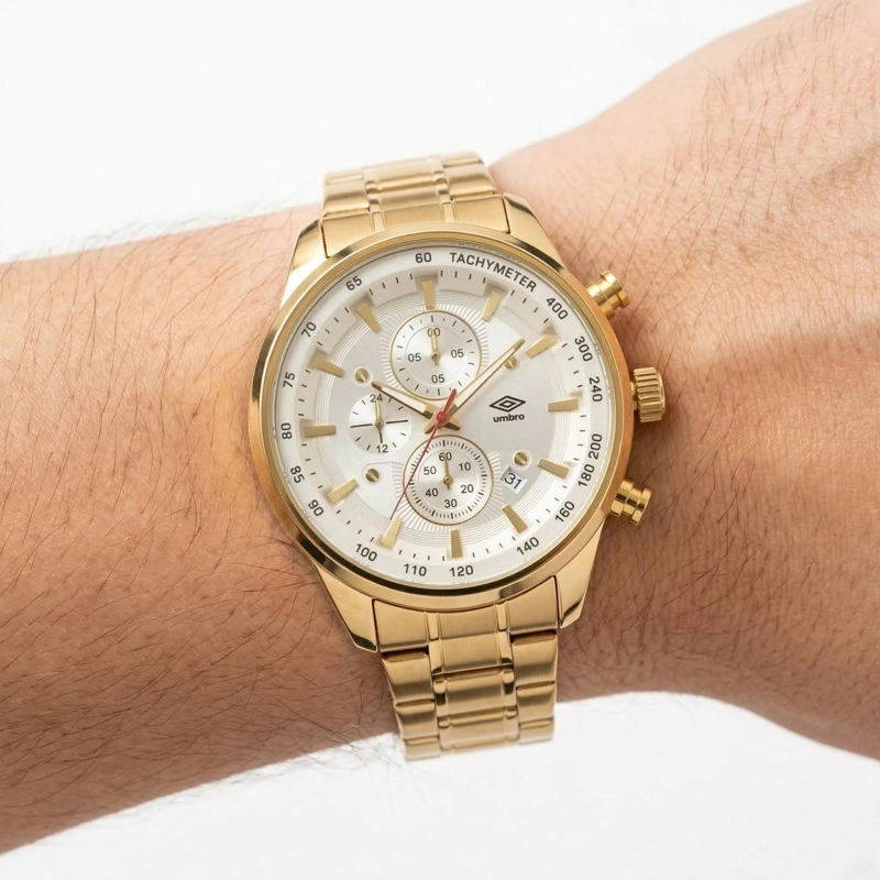 RELOJ ANALOGO HOMBRE UMBRO PLUS DORADO UMBP-1500-176 - 4