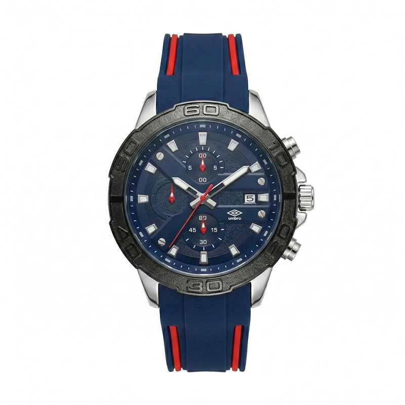 RELOJ ANALOGO HOMBRE UMBRO PLUS AZUL/ROJO UMBP-1500-106 - 1