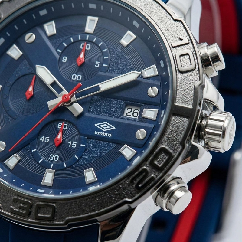 RELOJ ANALOGO HOMBRE UMBRO PLUS AZUL/ROJO UMBP-1500-106 - 2