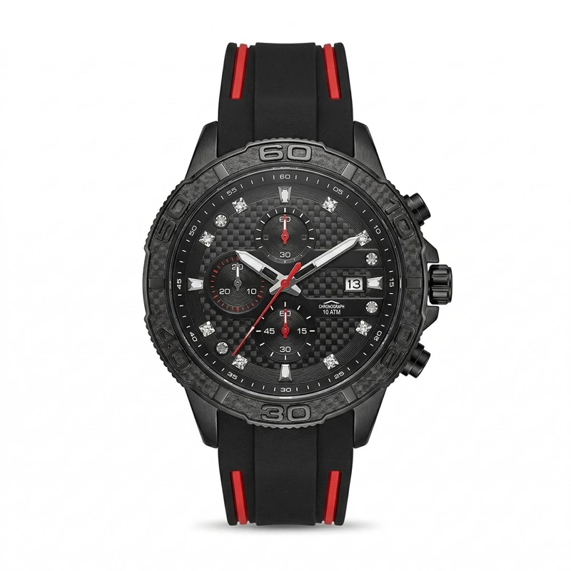RELOJ ANALOGO HOMBRE UMBRO PLUS NEGRO/ROJO UMBP-1500-107 - 1