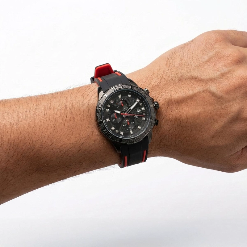 RELOJ ANALOGO HOMBRE UMBRO PLUS NEGRO/ROJO UMBP-1500-107 - 4