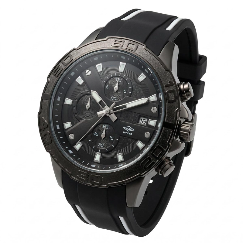 RELOJ ANALOGO HOMBRE UMBRO PLUS NEGRO/BLANCO UMBP-1500-108 - 2
