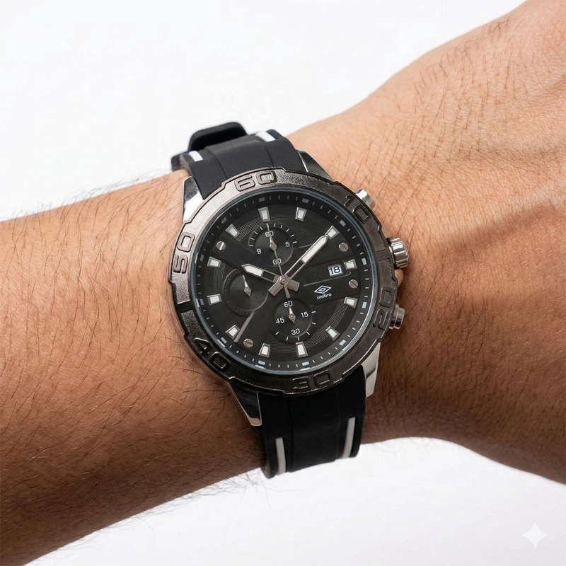 RELOJ ANALOGO HOMBRE UMBRO PLUS NEGRO/BLANCO UMBP-1500-108 - 3