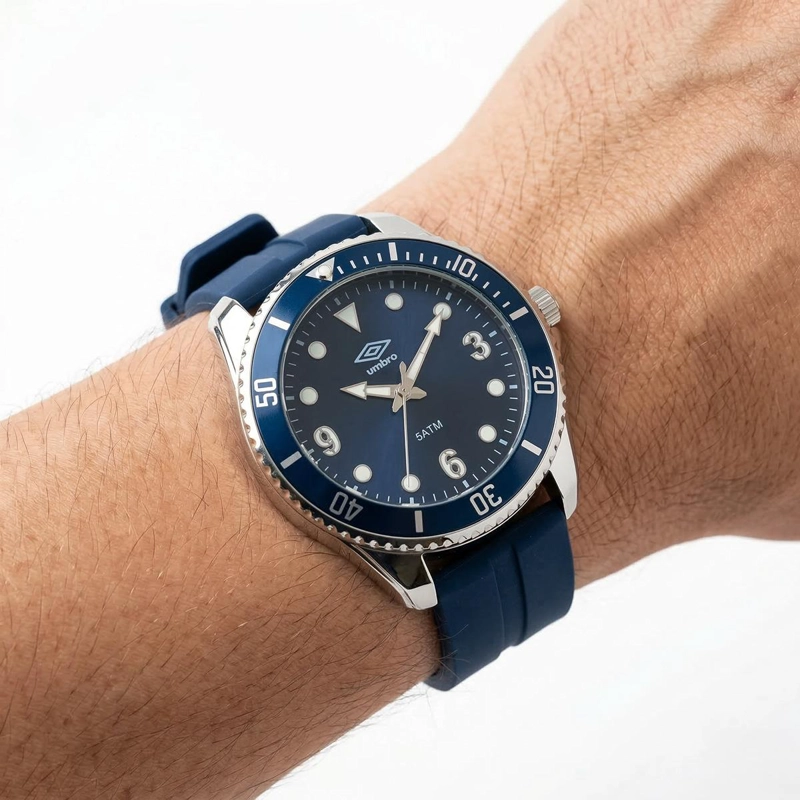 RELOJ ANALOGO HOMBRE UMBRO PLUS AZUL UMBP-1500-152 - 3