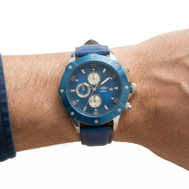 RELOJ ANALOGO HOMBRE UMBRO PLUS AZUL UMBP-1500-61 - 6