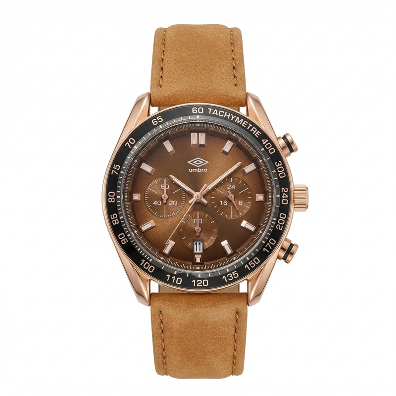 RELOJ ANALOGO HOMBRE UMBRO PLUS CAFE  UMBP-1500-114 - 1