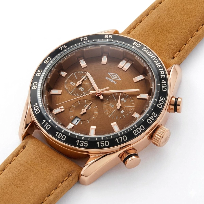 RELOJ ANALOGO HOMBRE UMBRO PLUS CAFE  UMBP-1500-114 - 3