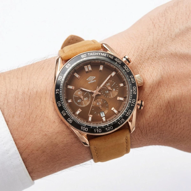 RELOJ ANALOGO HOMBRE UMBRO PLUS CAFE  UMBP-1500-114 - 4