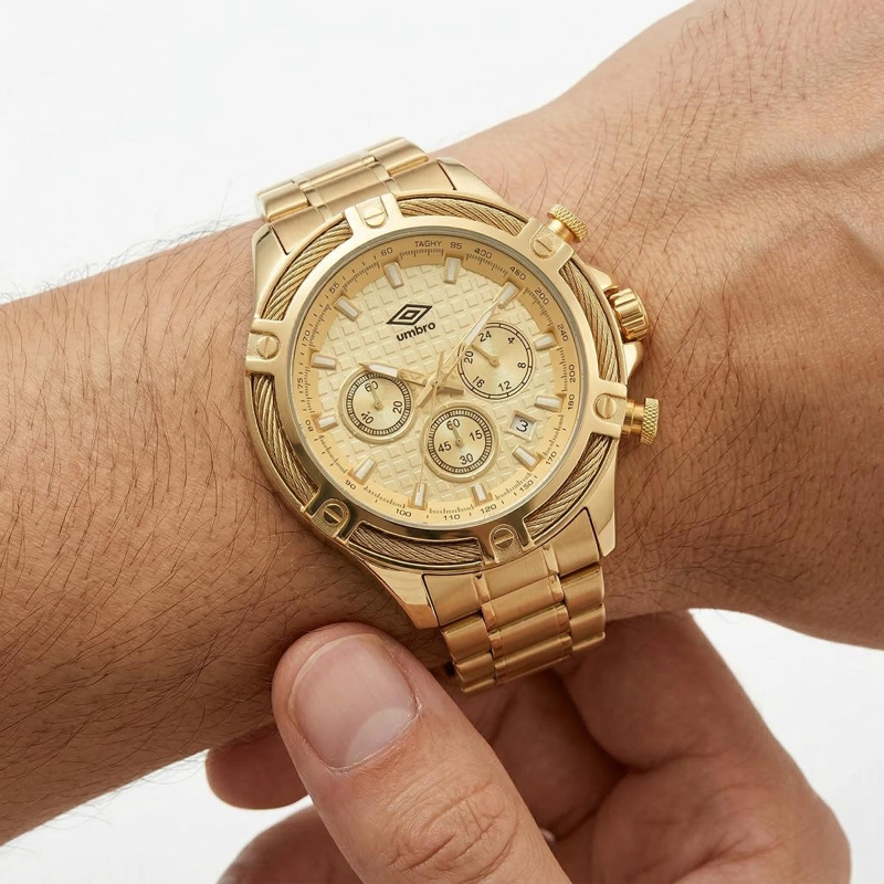 RELOJ ANALOGO HOMBRE UMBRO PLUS DORADO UMBP-1500-129 - 3