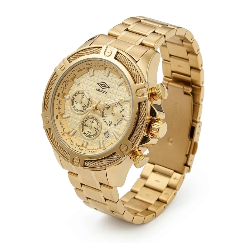 RELOJ ANALOGO HOMBRE UMBRO PLUS DORADO UMBP-1500-129 - 4
