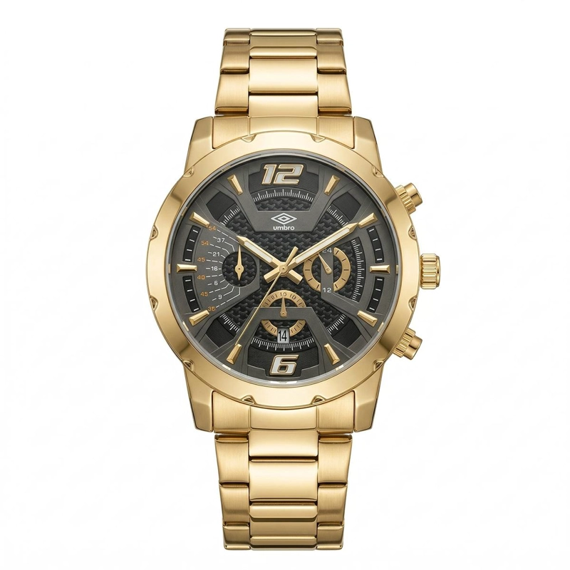 RELOJ ANALOGO HOMBRE UMBRO PLUS DORADO UMBP-1500-79 - 1