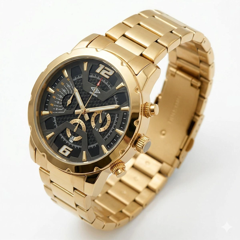 RELOJ ANALOGO HOMBRE UMBRO PLUS DORADO UMBP-1500-79 - 3